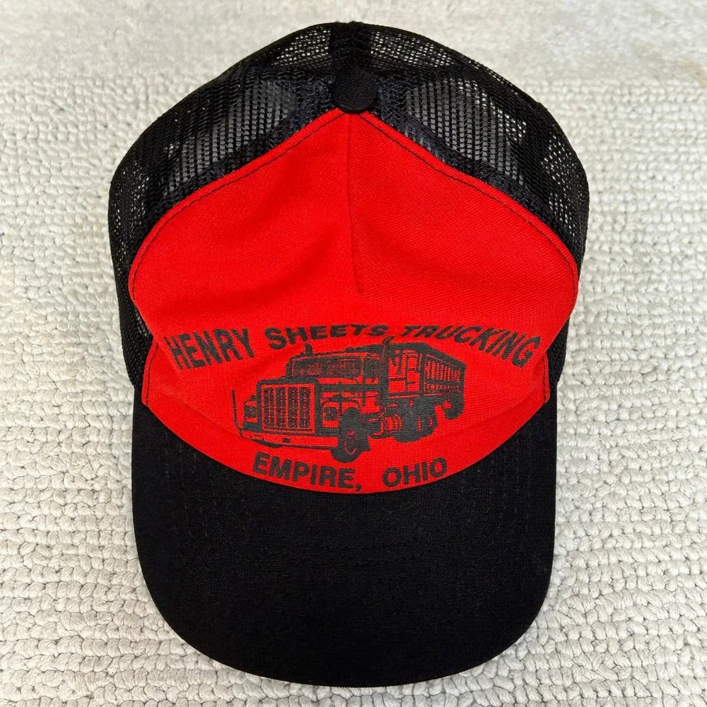80s Vintage Henry Sheets Trucking Mesh Snapback Trucker Hat OSFA Workwear Cap